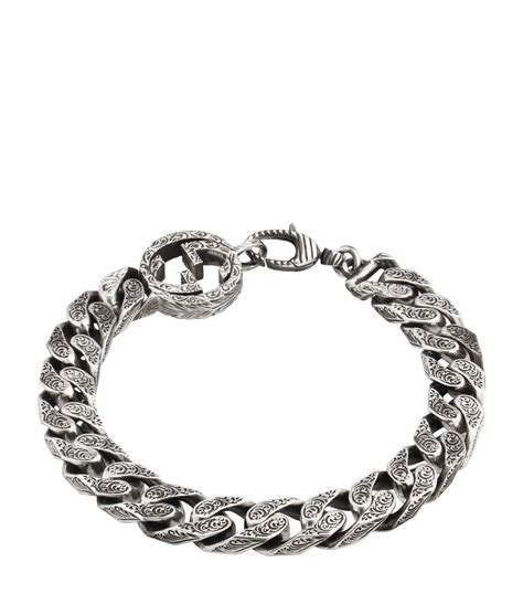 gucci sterling silver boule chain and charms bracelet|silver bracelet with interlocking g.